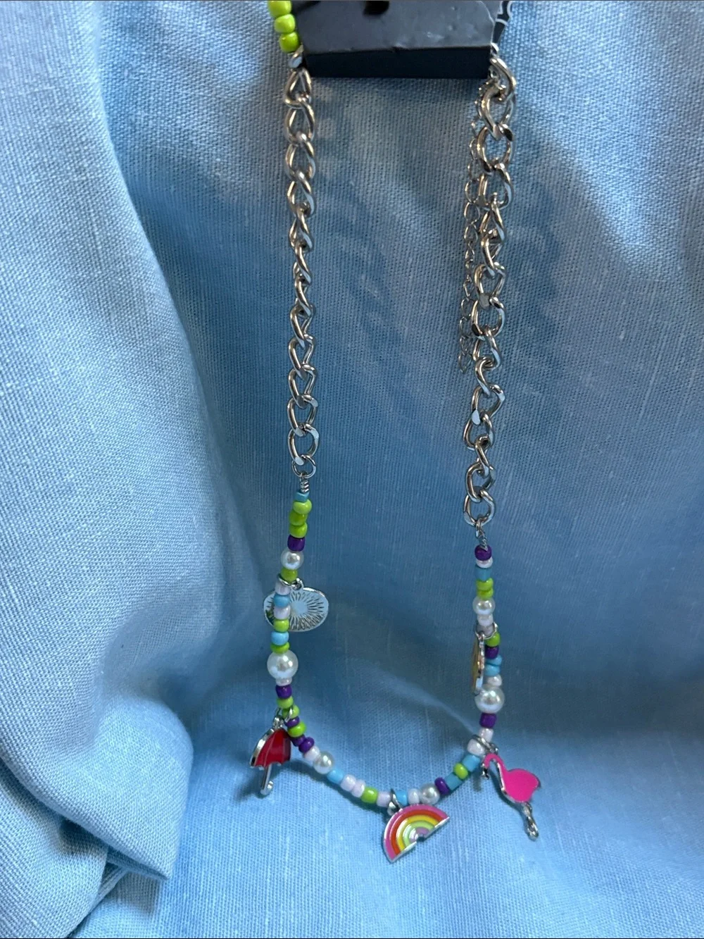 paparazzi Pink & Multi Beaded Kids Necklace and Earring Set
